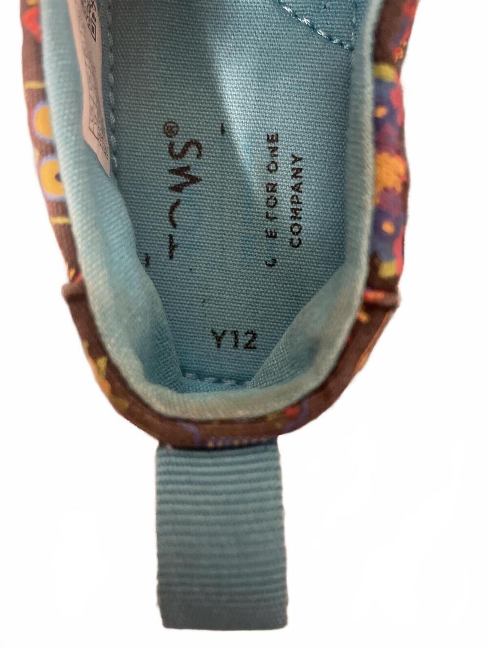 TOMS Kids Sugar Skull Print Slip On Shoes Girls Size 12 Black Colorful Casual - Picture 4 of 6